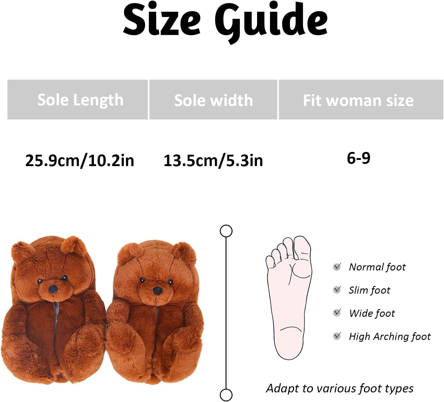 Women'S Plush Teddy Bear Slippers Home Indoor Soft Anti-Slip Cute Winter Warm Floor Shoes Slippers Cartoon